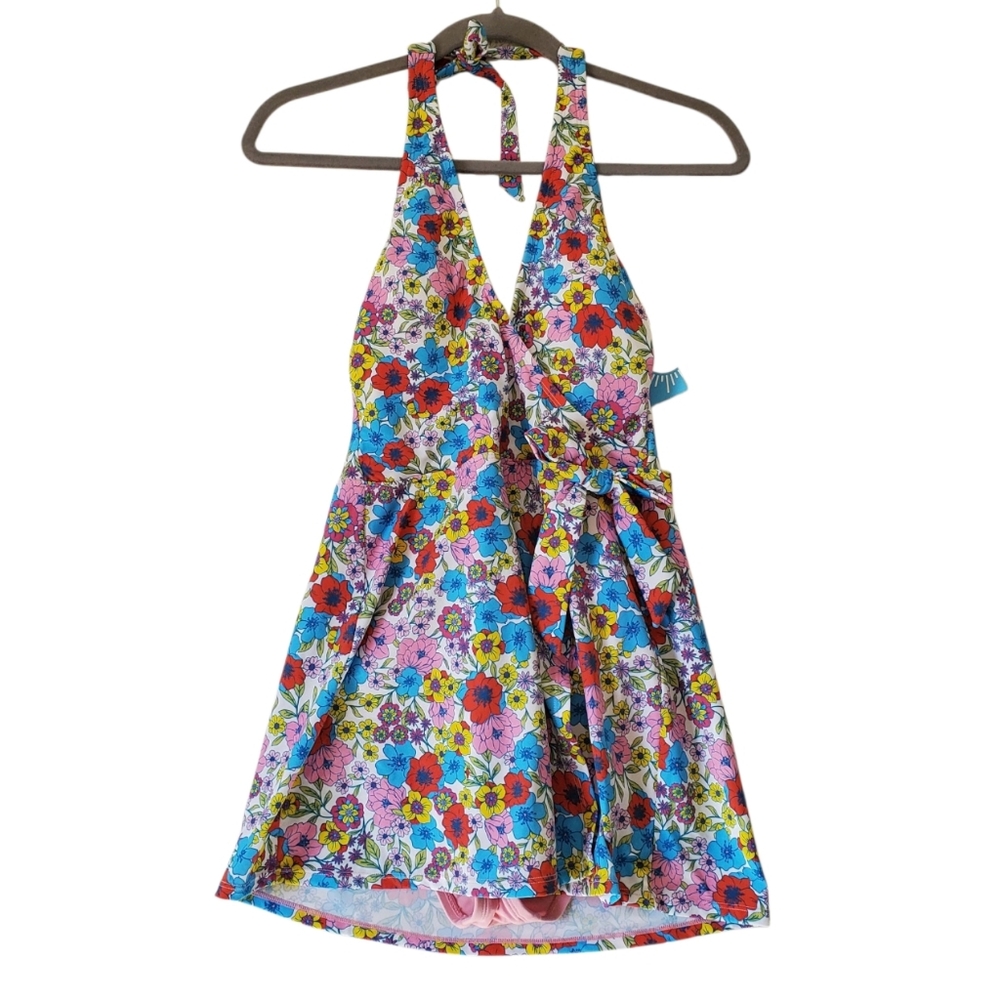 New Womens Draper James RSVP Floral Multicolor One Piece Swimsuit Beach Pool NWT - Picture 2 of 13